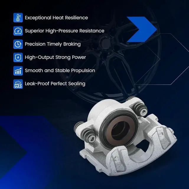 Alt view image 7 of 7 - Front Brake Caliper Assembly Replaces for 18-4339 18-4340, Compatible with Jeep Cherokee 1990-2000 2.5L 4.0L, for TJ 1997-2002 2.5L 4.0L, Compatible with Jeep Wrangler 2003-2006 2.4L