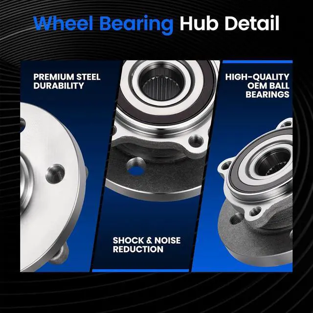 Alt view image 2 of 7 - 513309 Front Wheel Bearing and Hub Assembly Compatible with Mini Cooper 2006-2015 1.6L L4 Gas, FWD, 2 PCS
