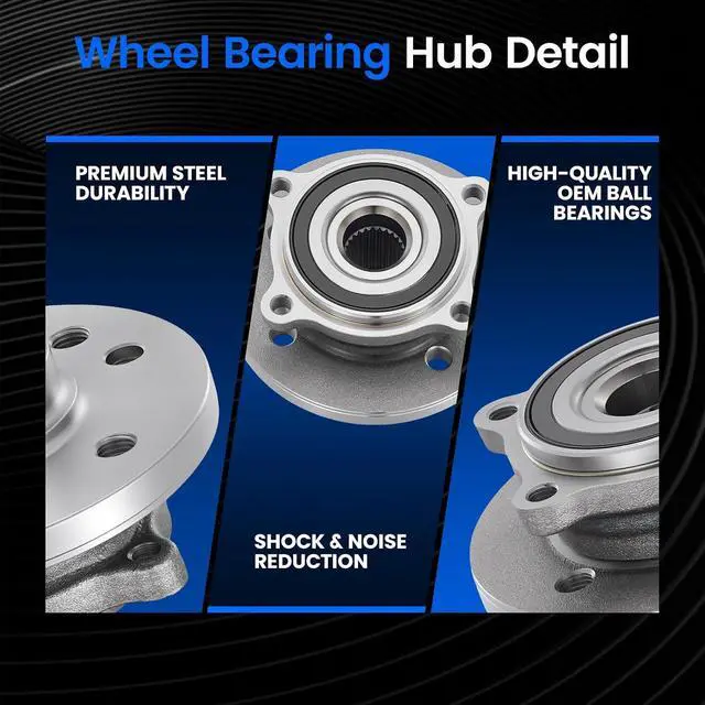 Alt view image 2 of 7 - 513226 Front Wheel Bearing and Hub Assembly Compatible with Mini Cooper 2002-2006 1.6L L4 Gas, 2PCS