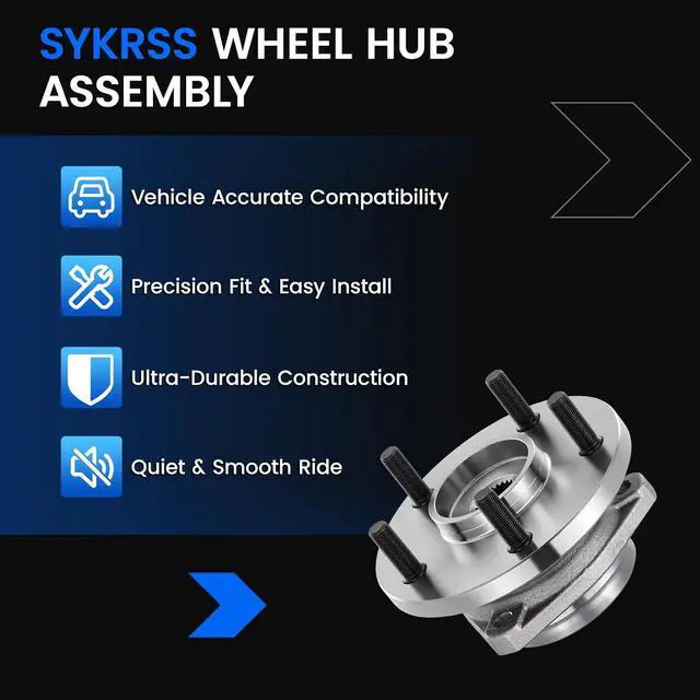 Alt view image 7 of 7 - 513159 Front Wheel Bearing and Hub Assembly Compatible with Jeep Grand Cherokee 1999-2004 4.0L L6, 1999-2001 4.7L V8, 1PCS