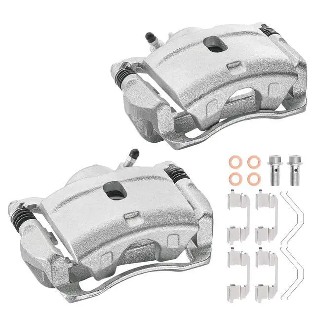 Alt view image 3 of 7 - Front Brake Caliper Assembly Replaces for 19B2662 19B2663, Compatible with Honda CR-V 2002-2004 2.4L, Compatible with Honda Element 2003-2011 2.4L L4, GAS