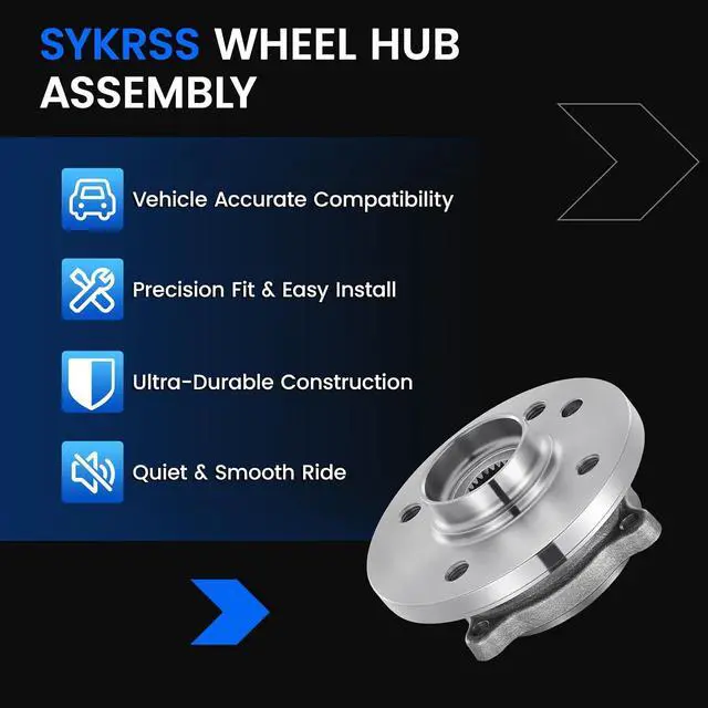Alt view image 7 of 7 - 513226 Front Wheel Bearing and Hub Assembly Compatible with Mini Cooper 2002-2006 1.6L L4 Gas, 2PCS