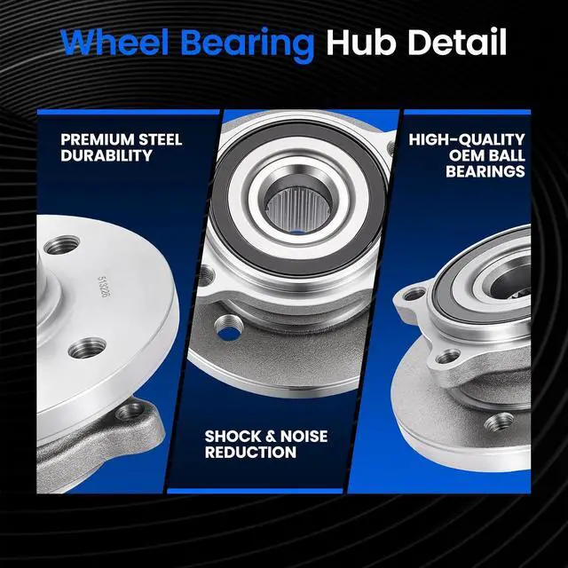 Alt view image 2 of 7 - 513226 Front Wheel Bearing and Hub Assembly Compatible with Mini Cooper 2002-2006 1.6L L4 Gas, 1PCS