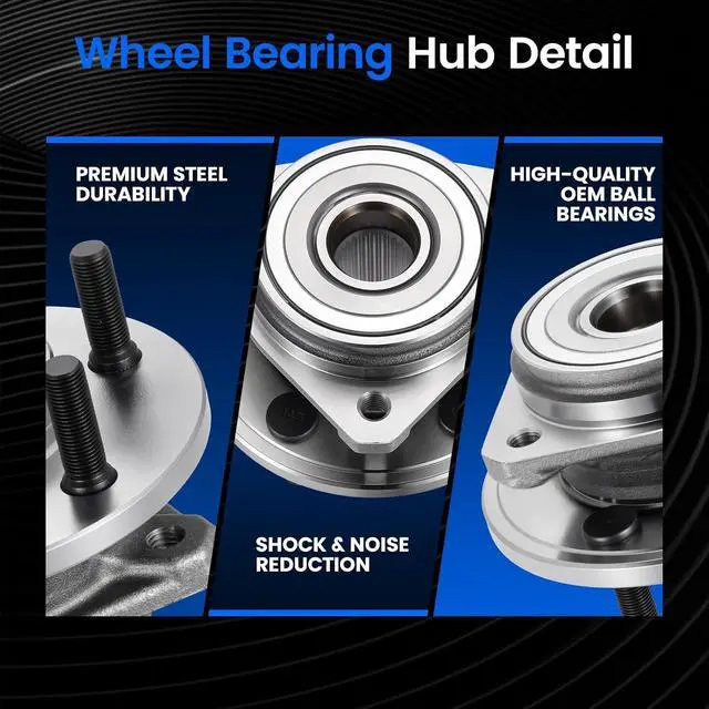 Alt view image 2 of 7 - 513158 Front Wheel Bearing and Hub Assembly Compatible with Jeep Cherokee 1999-2000, for TJ 2000-2006, for Wrangler 1999-2006, 1PCS