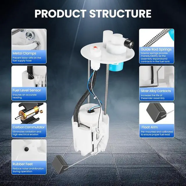 Alt view image 5 of 7 - SP9031M Fuel Pump Module Assembly Compatible with Toyota Yaris 2006-2019 1.5L L4, Compatible with Scion xD 2008-2014 1.8L L4, Gas, Replaces P77246M