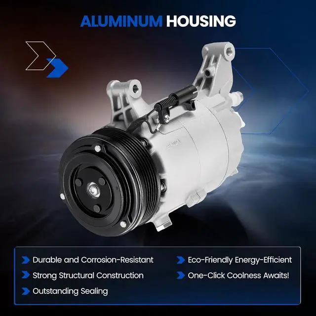 Alt view image 3 of 7 - 98275 Air Conditioning A/C Compressor with Clutch Compatible with Mini Cooper 2002-2006 1.6L L4, GAS