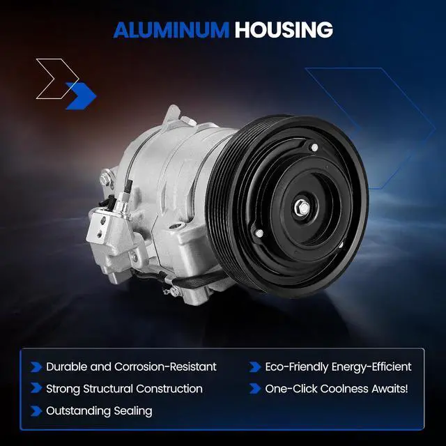 Alt view image 5 of 7 - 158333 AC Compressor with Clutch Compatible with Honda | for Crosstour 2012-2015 L4 2.4L GAS, for Accord 2008-2012 L4 2.4L GAS