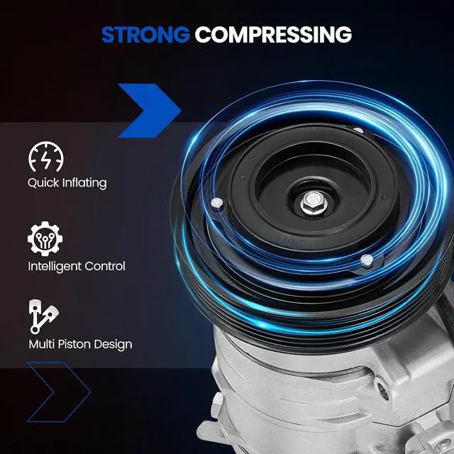 Alt view image 7 of 7 - 158333 AC Compressor with Clutch Compatible with Honda | for Crosstour 2012-2015 L4 2.4L GAS, for Accord 2008-2012 L4 2.4L GAS
