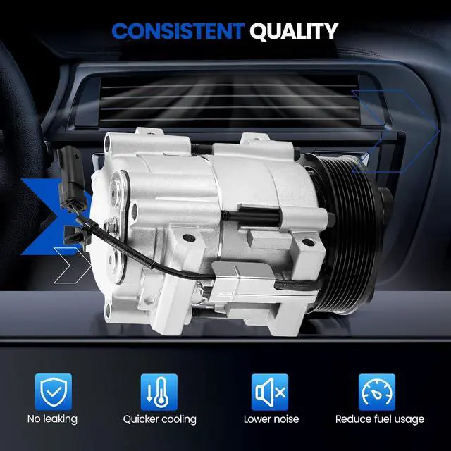 Alt view image 6 of 7 - 68182 Air Conditioning AC Compressor with Clutch Compatible with Dodge Ram 2500 3500 4000 4500 5500, 2006-2009, L6 5.9L 6.7L DIESEL