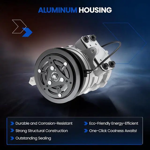 Alt view image 3 of 7 - 77312 Air Conditioning A/C Compressor with Clutch Compatible with Chevrolet Sprint 1985-1988 1.0L, for Tracker 1989-1991 1.6L, Compatible with Suzuki Samurai 85-95 1.3L, for X-90 96-98 1.6L