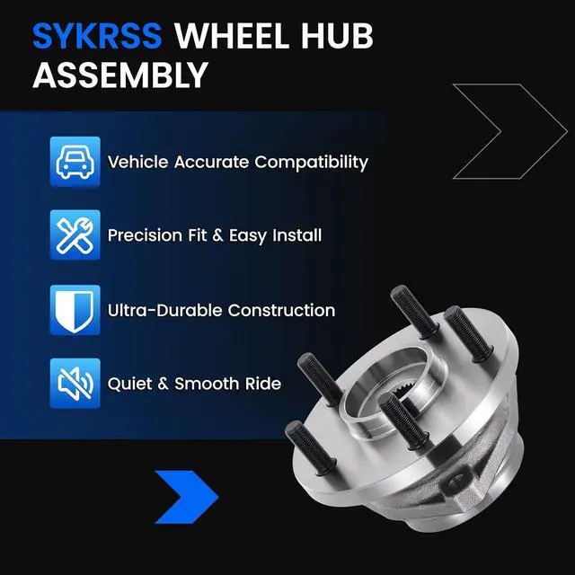 Alt view image 7 of 7 - 513159 Front Wheel Bearing and Hub Assembly Compatible with Jeep Grand Cherokee 1999-2004 4.0L L6, 1999-2001 4.7L V8, 2PCS