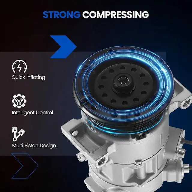 Alt view image 7 of 7 - Air Conditioning A/C Compressor with Clutch 98395 Compatible with Dodge Caliber 2007-2008 L4 1.8L 2.0L 2.4L, Compatible with Jeep Compass Patriot 2007-2008 L4 2.0L 2.4L