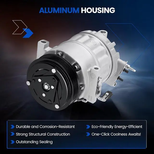 Alt view image 3 of 7 - 68662 Air Conditioning A/C Compressor with Clutch Compatible with Nissan Sentra 2007-2012 2.0L L4 GAS