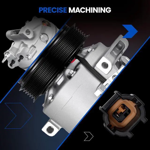 Alt view image 7 of 7 - 68662 Air Conditioning A/C Compressor with Clutch Compatible with Nissan Sentra 2007-2012 2.0L L4 GAS