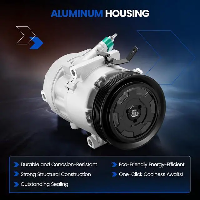 Alt view image 6 of 7 - 198383 Air Conditioning AC Compressor with Clutch | Compatible with Hyundai Elantra GT 2014-2018, Compatible with Kia Soul 2014-2019, for Forte5 2014-2018