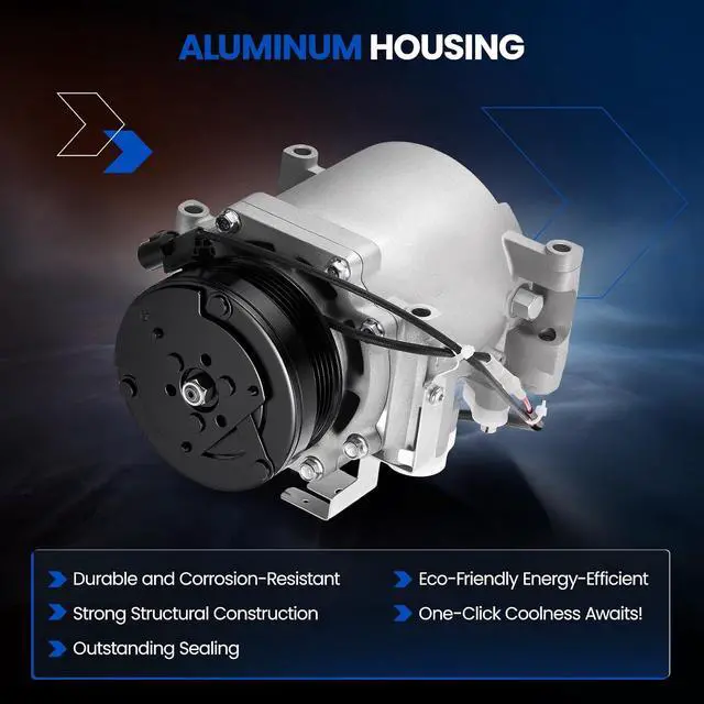 Alt view image 3 of 7 - 78483 Air Conditioning A/C Compressor with Clutch Compatible with Dodge Stratus 01-05 2.4L, Compatible with Mitsubishi Eclipse 00-05 2.4L, for Galant 00-03 2.4L, for Lancer 02-07 2.0L