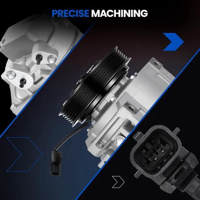 Alt view image 7 of 7 - 98455 Air Conditioning A/C Compressor with Clutch Compatible with Nissan X-Trail 2007-2014 2.5L L4 GAS
