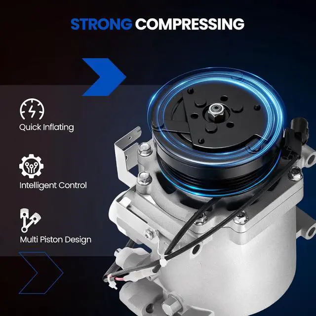 Alt view image 5 of 7 - 78483 Air Conditioning A/C Compressor with Clutch Compatible with Dodge Stratus 01-05 2.4L, Compatible with Mitsubishi Eclipse 00-05 2.4L, for Galant 00-03 2.4L, for Lancer 02-07 2.0L