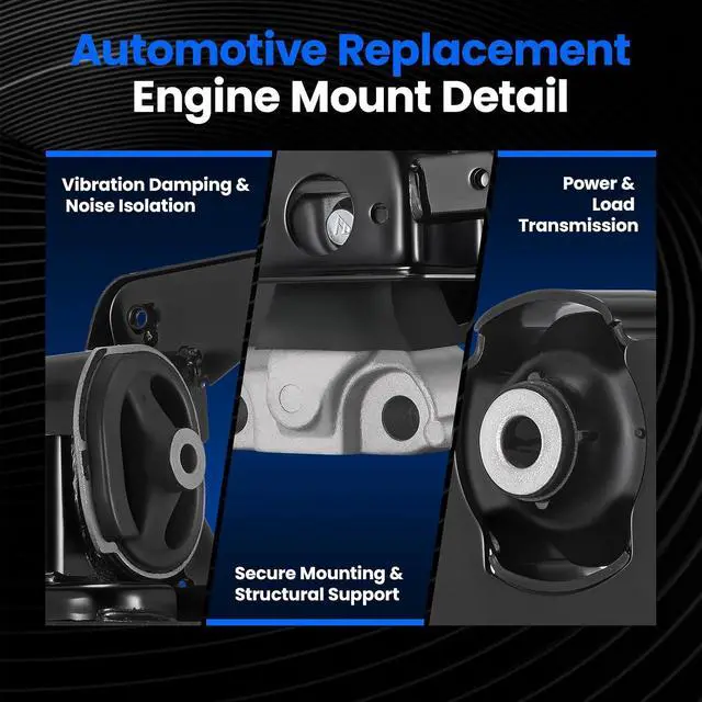 Alt view image 5 of 6 - Engine Motor and Transmission Mount Kit Set of 4 Compatible with Scion xB 2008-2015 L4 2.4L, Replace for A62067 A62070 A62071 A62012