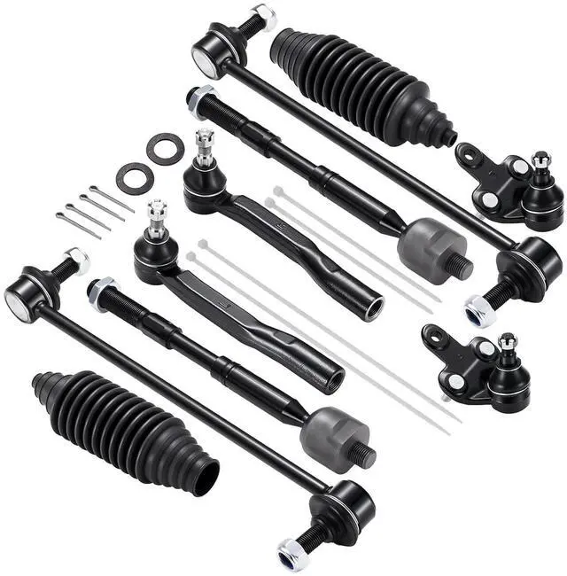 Main image of 10-PC Steering Suspension Kits Compatible with Toyota Sienna 2011-2020,2xInner tie rod EV801518,2xOuter tie rod ES800997 ES800998,2xBall Joint K500187 K500188,2xStabilizer Bar Link K750574