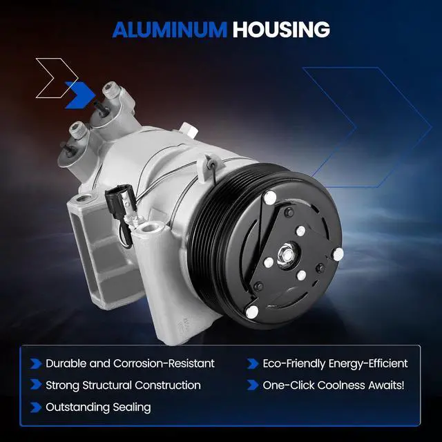 Alt view image 3 of 7 - 92600-7S000 Air Conditioning A/C Compressor with Clutch Compatible with Infiniti QX56 QX80 5.6L V8, Compatible with Nissan Armada Pathfinder Titan XD, 5.0L 5.6L
