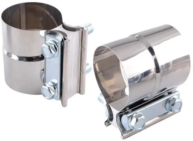 Main image of ZFBB 3.0" Lap Joint Band Clamp Exhaust Clamps Pipe Parts Stainless Steel 2Pcs