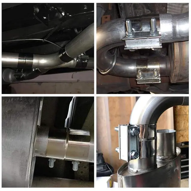 Alt view image 7 of 7 - 2.0" Lap Joint Band Clamp Exhaust Clamps Pipe Repair Parts Stainless Steel