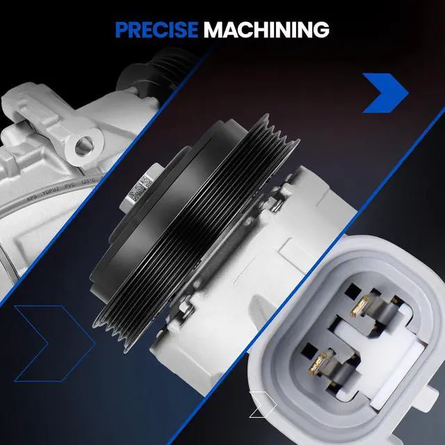 Alt view image 5 of 7 - 157318 Air Conditioner AC Compressor with Clutch Compatible with Toyota Yaris L4 1.5L GAS, 2007-2012