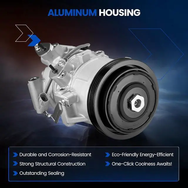 Alt view image 3 of 7 - 157318 Air Conditioner AC Compressor with Clutch Compatible with Toyota Yaris L4 1.5L GAS, 2007-2012