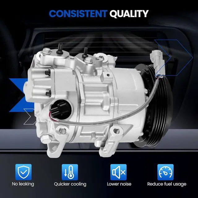 Alt view image 6 of 7 - 157318 Air Conditioner AC Compressor with Clutch Compatible with Toyota Yaris L4 1.5L GAS, 2007-2012