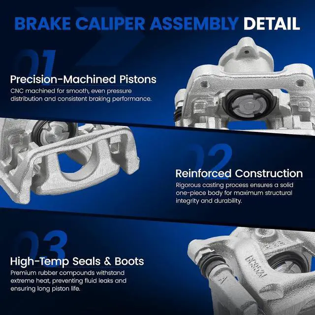 Alt view image 4 of 7 - Rear Brake Caliper Assembly Replaces for 19B7434 19B7435, Compatible with Mazda 6 2016-2021 2.5L L4, GAS