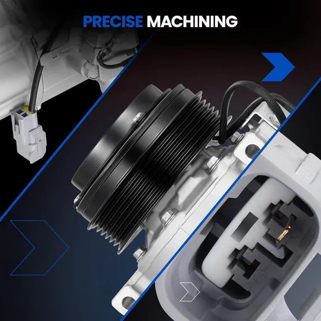 Alt view image 7 of 7 - 141262C Air Conditioning A/C Compressor with Clutch Compatible with Ram ProMaster City 2015-2020 L4 2.4L, 6-Groove Pulley