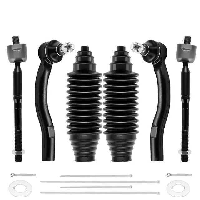 Alt view image 3 of 7 - 6-PC Tie Rod Ends Kits Compatible with Toyota Highlander 2001-2003,2xOuter tie rod ES3600 ES3601,2xInner EV449,2xdust cover