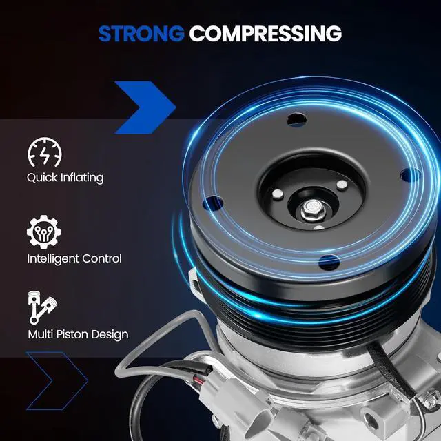 Alt view image 7 of 7 - 883100C120 AC Compressor with Clutch for Toyota Tundra | Compatible with Toyota Tundra 4.6L 5.7L 2007-2021, with 10S20C Style Compressor