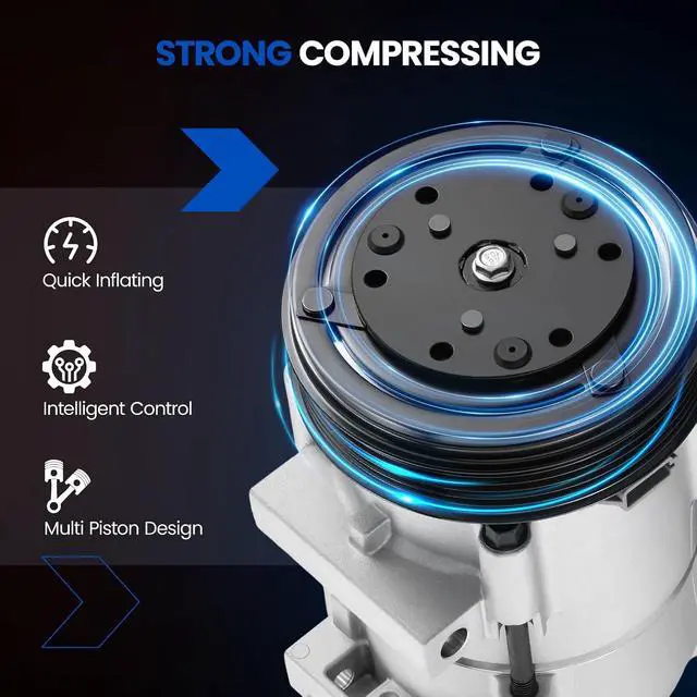 Alt view image 7 of 7 - 58169 Air Conditioning A/C Compressor with Clutch Compatible with Ford Ranger 2.3L 2001-2011, Compatible with Mazda B2300 2.3L 2001-2009, for B4000 4.0L 2006-2009
