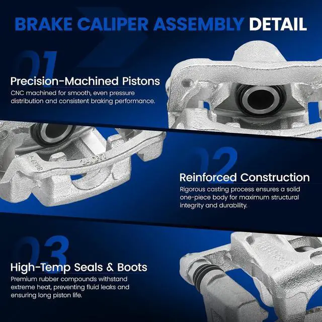 Alt view image 4 of 7 - Rear Brake Caliper Assembly Replaces for 19-B6283 19-B6282, Compatible with Kia Soul 2010-2013 1.6L 2.0L L4, GAS