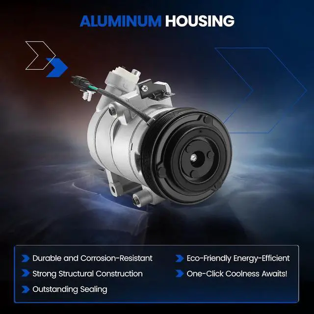 Alt view image 3 of 7 - 98673 Air Conditioning A/C Compressor with Clutch Compatible with Ford Escape 2008-2012, Compatible with Mazda Tribute 2008-2011, for Mercury Mariner 2008-2011, L4 2.3L 2.5L