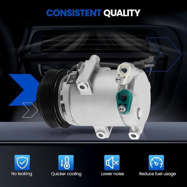 Alt view image 6 of 7 - 98673 Air Conditioning A/C Compressor with Clutch Compatible with Ford Escape 2008-2012, Compatible with Mazda Tribute 2008-2011, for Mercury Mariner 2008-2011, L4 2.3L 2.5L