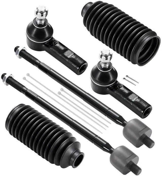 Main image of 6-PC Tie Rod Ends Kits Compatible with Toyota Corolla 1985-2002,2xOuter ES2382,2xInner EV303,2xdust cover