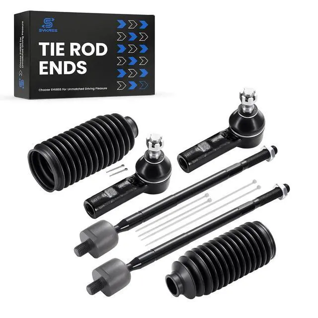 Alt view image 5 of 7 - 6-PC Tie Rod Ends Kits Compatible with Toyota Corolla 1985-2002,2xOuter ES2382,2xInner EV303,2xdust cover