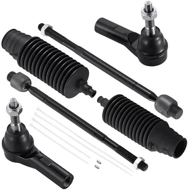 Main image of 6-PC Tie Rod Ends Kits Compatible with Dodge Ram1500 2006-2010,2xInner tie rod EV800098,2xOuter tie rod ES80574,2xdust cover