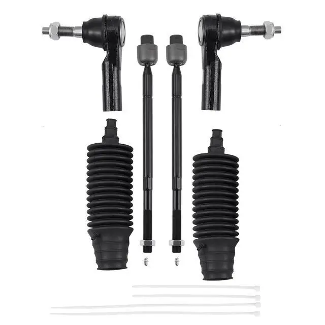 Alt view image 3 of 7 - 6-PC Tie Rod Ends Kits Compatible with Dodge Ram1500 2006-2010,2xInner tie rod EV800098,2xOuter tie rod ES80574,2xdust cover