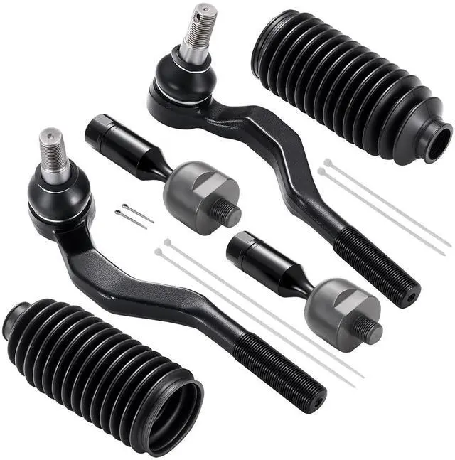 Main image of 6-PC Tie Rod Ends Kits Compatible with Toyota Tacoma 1995-2004,1xOuter ES3545 ES3546,2xInner EV433,2xdust cover