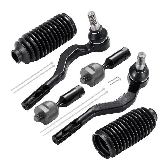 Alt view image 3 of 7 - 6-PC Tie Rod Ends Kits Compatible with Toyota Tacoma 1995-2004,1xOuter ES3545 ES3546,2xInner EV433,2xdust cover