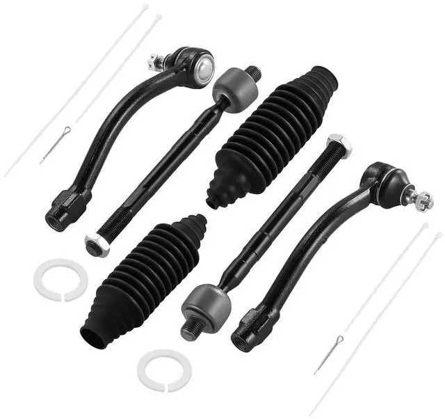 Main image of 6PCS ES80107 ES80107 EV80088 Inner and Outer Tie Rod End kit Compatible with Hyundai Elantra 2011-2017, Boots