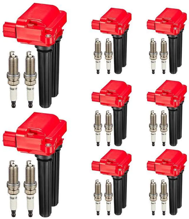 Main image of Ignition Coils(8Pack) and Premium Iridium Spark Plugs (16Pack)-Fit for 5.7L V8 Dodge Ram 1500 Charger Challenger Durango,Jeep Grand Cherokee,Chrysler 300 2008-2017,Replacement UF504/LZFR5CI-11