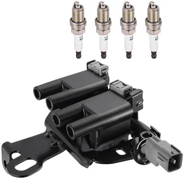 Main image of 1 Ignition Coil & 4 Spark Plugs - for Hyundai Elantra, Tucson, for Kia Spectra, Sportage 2.0L L4 2003-2020 - Repl UF419/27301-23700