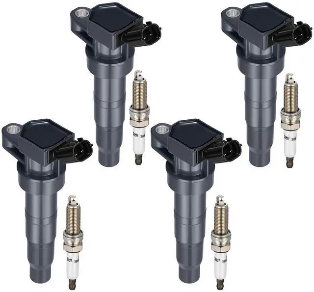 Main image of 4 Ignition Coils & 4 Spark Plugs - for Kia Optima/Sportage, for Hyundai Sonata/Santa Fe Sport 2.0L L4 2011-2016 - Repl UF647/92422