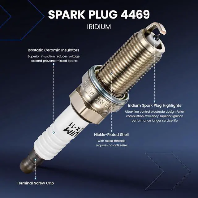 Alt view image 4 of 7 - 8 Ignition Coils & 8 Spark Plugs - for Dodge Dakota/Ram 1500/Durango, for Jeep Commander/Grand Cherokee, for Chrysler Aspen 4.7L V8 2008-2013 - Repl UF601/4469