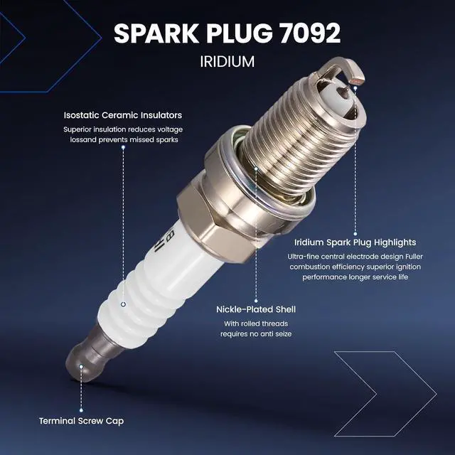 Alt view image 5 of 7 - 2 Ignition Coils & 4 Spark Plugs - for Kia Sportage 2.0L L4 1995-2002 - Repl UF283/7092